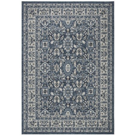 Safavieh 6 x 9 ft. Charleston Power Loomed Rectangle Area Rug Navy & Creme CHL412N-6